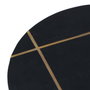 BigBuy Home Table d'appoint Noir Doré Ronde
