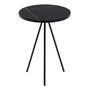 BigBuy Home Table d'appoint Noir Doré Ronde