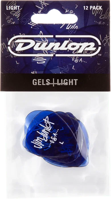 DUNLOP Pack de 12 médiators Gels - Light DUNLOP Pack de 12 médiators Gels - Light