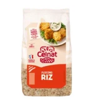 Celnat Flocons de riz bio 500g – Céréales complètes sans gluten Celnat Flocons de riz bio 500g – Céréales complètes sans gluten