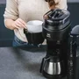 Melitta 1030-11 Cafetière filtre avec moulin à café en céramique intégré - Aromafresh Therm Pro - 8 tasses - 1080 W - Noir