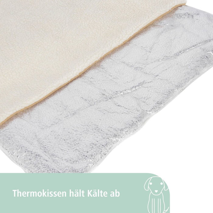 Kerbl Coussin Tapis thermique Theo beige 75 x 50 x 3 cm