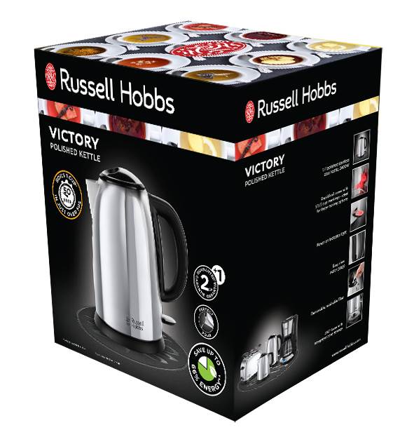 Russell Hobbs 23930-70 Bouilloire Électrique 1,7L avec Fonction Ébullition Rapide 50s, Versoir Précis sans Éclaboussures et Indicateur de Niveau 1/2/3 Tasses