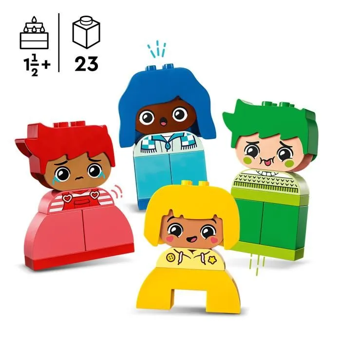 Lego DUPLO 10415 Mon Premier Jardin des Émotions, Jouet de Construction Éducatif pour Bébé avec 23 Briques Colorées et 4 Personnages