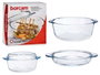 Pasabahce Casserole Borcam 2100 ml avec Couvercle 26 x 22 x 11 cm Verre Borosilicate Transparent (Set de 4)