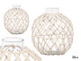 GIFTDECOR Sphère en Verre et Corde Blanche