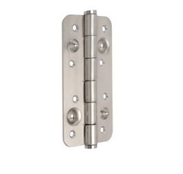Emuca Lot de 5 charnières de porte de sécurité 150x80mm Nickel satiné