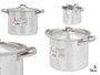 Kinvara Casserole en Aluminium 16 cm 2 L, Argenté, Compatible Gaz/Horno/Lave-vaisselle (Set de 6)