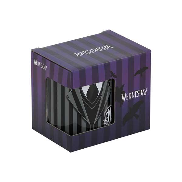 Karactermania - Mug à thème Mercredi Uniform - Céramique, Capacité ~300 ml - Idéal pour boissons chaudes - 8 x 13 x 10 cm