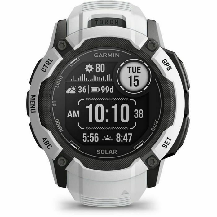 Garmin Instinct 2X Solar Blanc et Gris