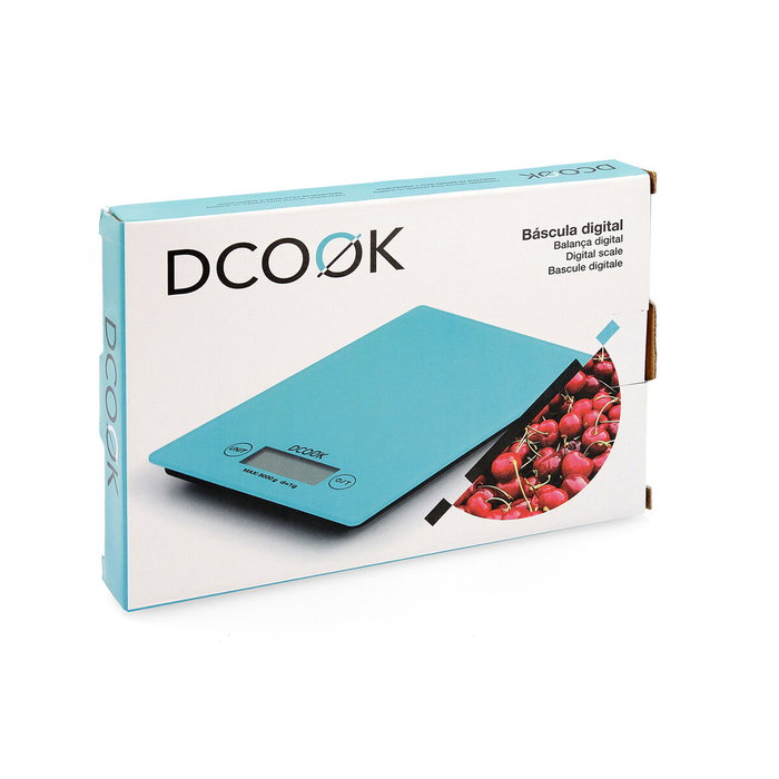 DCook Balance de Cuisine Gallery 5 kg Turquesa Verre Brillant 23x16x2 cm DCook Balance de Cuisine Gallery 5 kg Turquesa Verre Brillant 23x16x2 cm