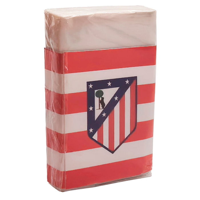 CYP BRANDS Set de Papeterie Atlético de Madrid - Porte-tout, Stylos, Crayons, Gomme, Taille-crayon, Surligneur et Autocollants - Articles de Bureau à l'Effigie du Club