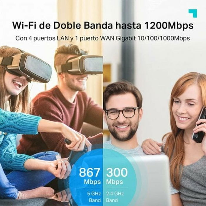 TP-LINK Routeur Wi-Fi Archer C6 V4.0 AC1200 Dual Band Gigabit, 4 Antennes, Noir - Modèle ARCHER C6 V4