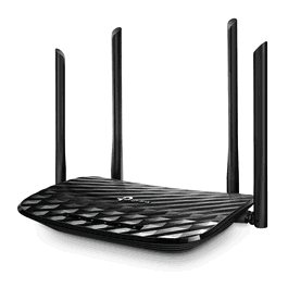 TP-LINK Routeur Wi-Fi Archer C6 V4.0 AC1200 Dual Band Gigabit, 4 Antennes, Noir - Modèle ARCHER C6 V4