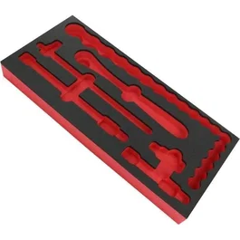 Facom PM.MODS1A - Plateau mousse vide pour module MODM.S1A, douilles 6 pans 10-32 mm, souple, noir