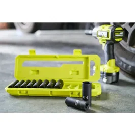 Ryobi Coffret de douilles choc automobile RHDIS10PC - 10 douilles 1/2 - 10 à 24 mm