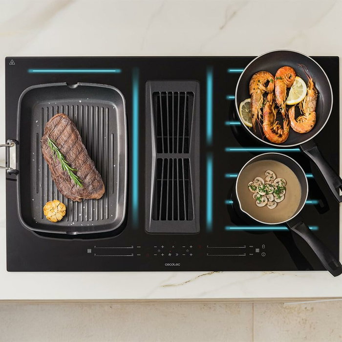 Plaque à induction avec extracteur intégré Cecotec Bolero Squad IH 4800 FullFlex80 7400 W Plaque à induction avec extracteur intégré Cecotec Bolero Squad IH 4800 FullFlex80 7400 W