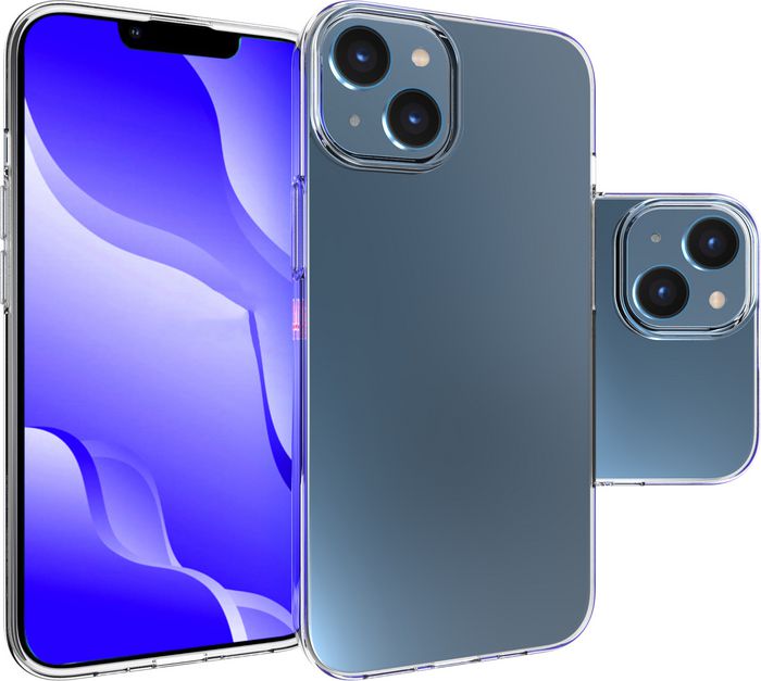 eSTUFF Coque TPU pour iPhone 14 Transparent - Gamme INFINITE VIENNA - Protection contre les chutes - TPU 100 % recyclé