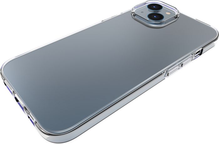 eSTUFF Coque TPU pour iPhone 14 Transparent - Gamme INFINITE VIENNA - Protection contre les chutes - TPU 100 % recyclé