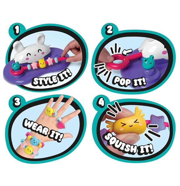 Bizak Studio de diseño Super Squeeze Plus de 1000 Combinaisons à Presser Inclut 10 Personnages Adorables