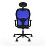 Piqueras y Crespo Chaise de Bureau Jorquera avec Appui-tête, Vert et Bleu
