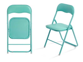 Giftdecor Chaise Pliante PVC Vert 88 x 6.5 x 45 cm (Set de 6)