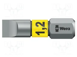 WERA Embout de tournevis plat 6,5x1,2mm 1/4 pouces 25mm
