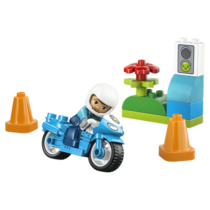 Lego LEGO DUPLO Ma Ville - 10471 La Moto de Police Bleue - Jouet de Construction pour Enfants dès 2 Ans