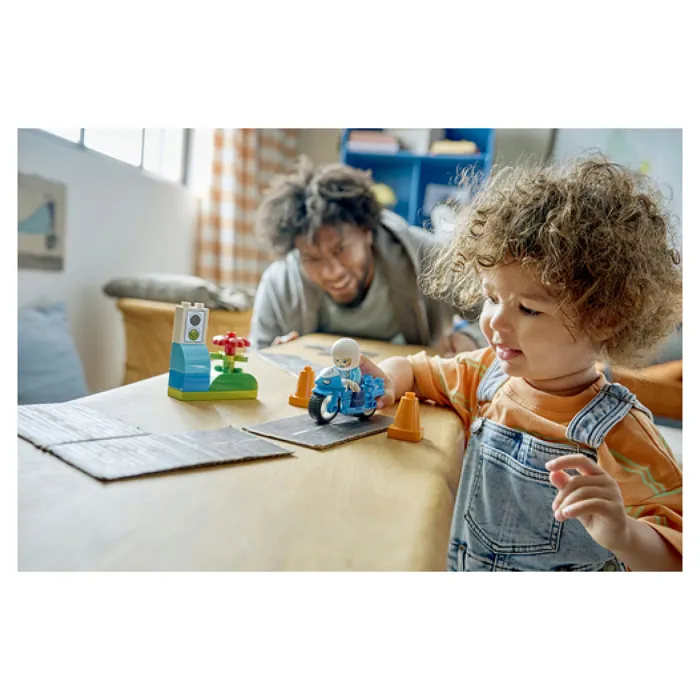 Lego LEGO DUPLO Ma Ville - 10471 La Moto de Police Bleue - Jouet de Construction pour Enfants dès 2 Ans