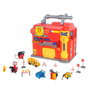 Tachan - Garaje Maletín Estación Bomberos Tachan - Garage Mallette de Pompiers avec Station, Lumières et Sons - Jouet Portable, à Partir de 3 Ans