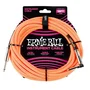 Ernie Ball Câble d'instrument tressé Jack-Jack 5,49 m - Néon / Orange