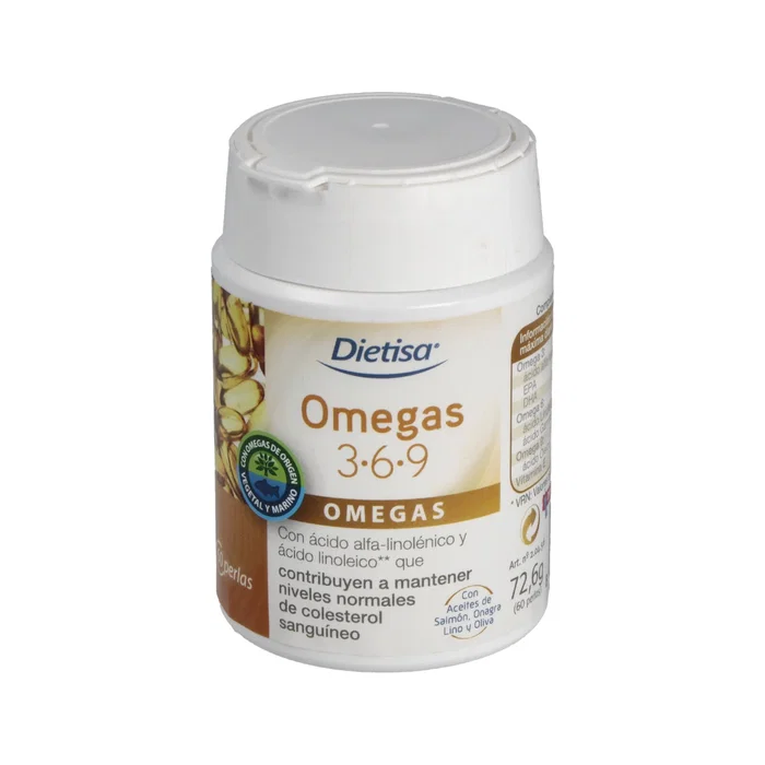Dietisa (Dielisa) Oméga 3-6-9 60 perles Complément alimentaire acides gras essentiels Dietisa (Dielisa) Oméga 3-6-9 60 perles Complément alimentaire acides gras essentiels