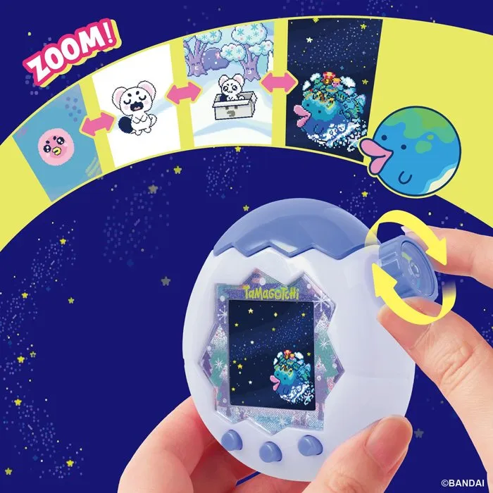 Tamagotchi Paradise White Glacier - Version française avec molette zoom Tamagotchi Paradise White Glacier - Version française avec molette zoom