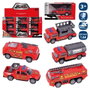 Juinsa Vehículos Camion de Pompiers Métal Retrofriction 8 cm Échelle 1:64 Modèles Assortis
