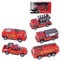 Juinsa Vehículos Camion de Pompiers Métal Retrofriction 8 cm Échelle 1:64 Modèles Assortis