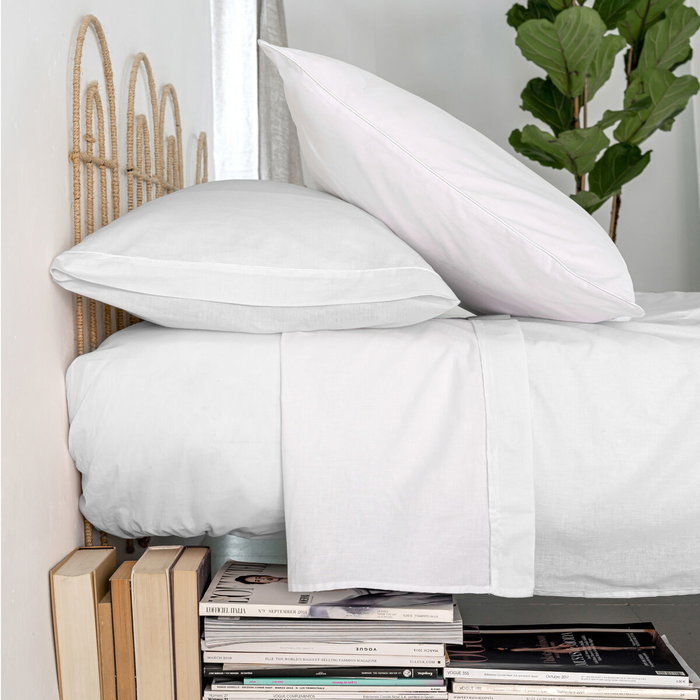Drap HappyFriday Basic Blanc 160 x 270 cm Drap HappyFriday Basic Blanc 160 x 270 cm