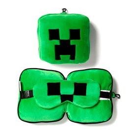 PUCKATOR Almohada viaje antifaz Creeper Minecraft Relaxeazzz