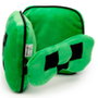 PUCKATOR Oreiller de voyage avec masque de nuit, forme Creeper, licence Minecraft, en polyester et spandex, dimensions 15,5 x 15,5 x 8,5 cm