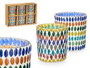 GIFTDECOR Lot de 24 porte-bougies ronds motif losange multicolore
