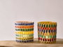 GIFTDECOR Lot de 24 porte-bougies ronds motif losange multicolore