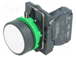 SCHNEIDER ELECTRIC Commutateur bouton-poussoir Harmony XB5 blanc NO 22mm