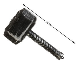 Atosa Marteau de Héros de 25 cm Noir et Argent