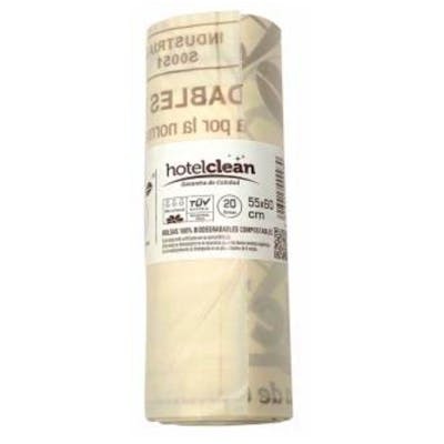 HOTELCLEAN Sacs Poubelle Biodégradables et Compostables 30L, 10 Rouleaux