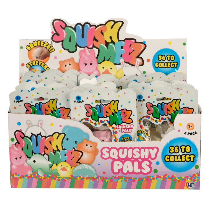 HTI Squish Meez - Pack de 36 Figurines Souples et Collectionnables - Jouet pour Enfants de 3 Ans et Plus