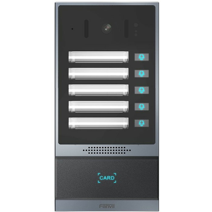Interphone Vidéo Intelligent Fanvil i63 Noir Aluminium