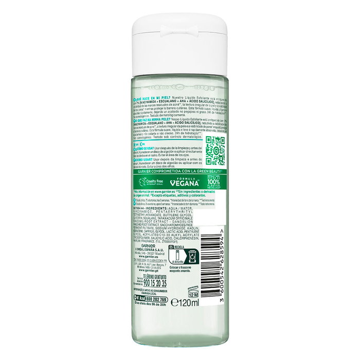 Garnier Pure Active Liquide Exfoliant Acide Salicylique & Niacinamide 120 ml