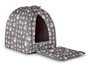 Mascow Gatera pour chat avec empreintes 2 couleurs mélangées 33x38x33 cm Plastique Gris et Marron (Set de 6)
