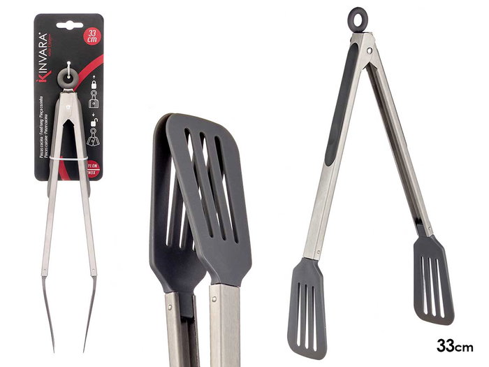 Kinvara Pinza de Cuisine en Nylon et Acier Inoxydable Gris 33 cm (Set de 36) Kinvara Pinza de Cuisine en Nylon et Acier Inoxydable Gris 33 cm (Set de 36)