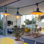 Lumisky Vinty Light Solar - Guirlande solaire 6 m avec 10 ampoules LED blanc chaud