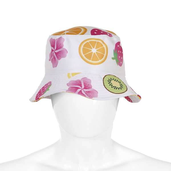 Karacter Bonnet enfant de pêcheur modèle Bucke Fruit pour 8 ans en coton - 50 cm de circonférence, dimensions couronne 20x20x9 cm Karacter Bonnet enfant de pêcheur modèle Bucke Fruit pour 8 ans en coton - 50 cm de circonférence, dimensions couronne 20x20x9 cm